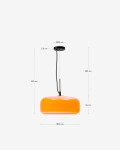 Lámpara de techo Reig de cristal naranja Ø 38 cm