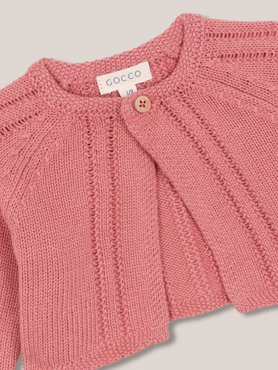 Chaqueta De Punto Rosa