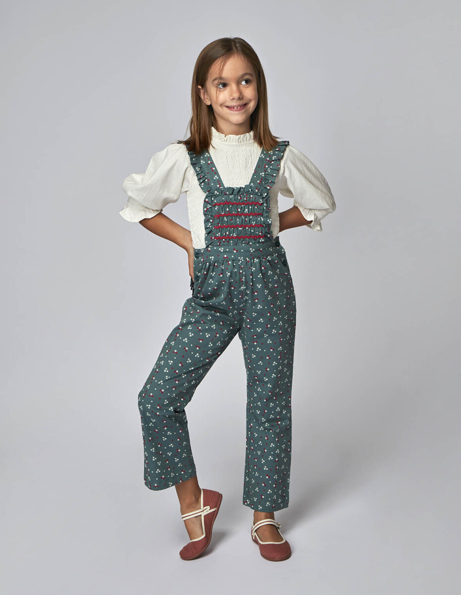 Pantalon Con Tirantes - Verde 
