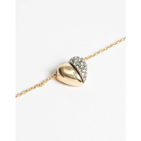 Collar Corazón Metal Biplating Dorado