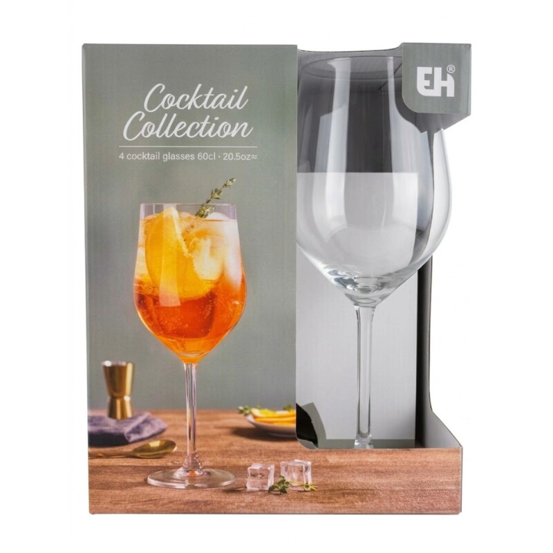 SET COPA VIDRIO SPRITZER 4PZAS 600ML Unica
