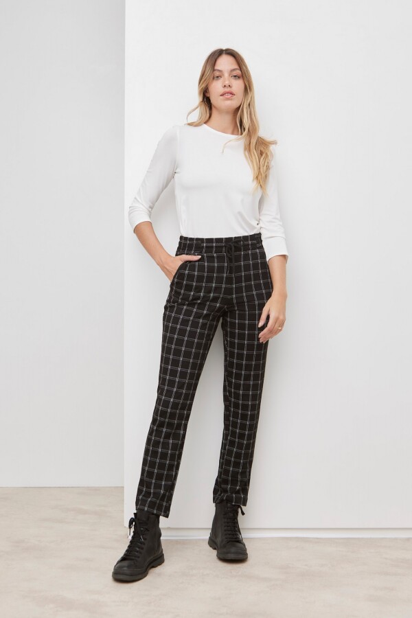 Pantalon Gales NEGRO/BLANCO