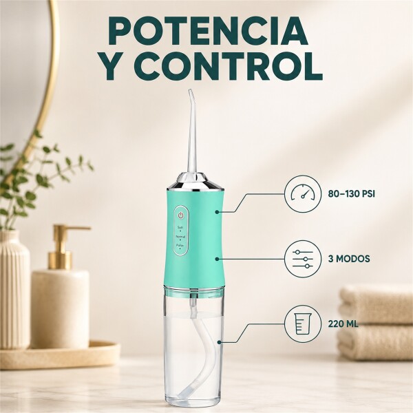 Irrigador Limpiador Oral Bucal Dental Brackets Profesional Verde