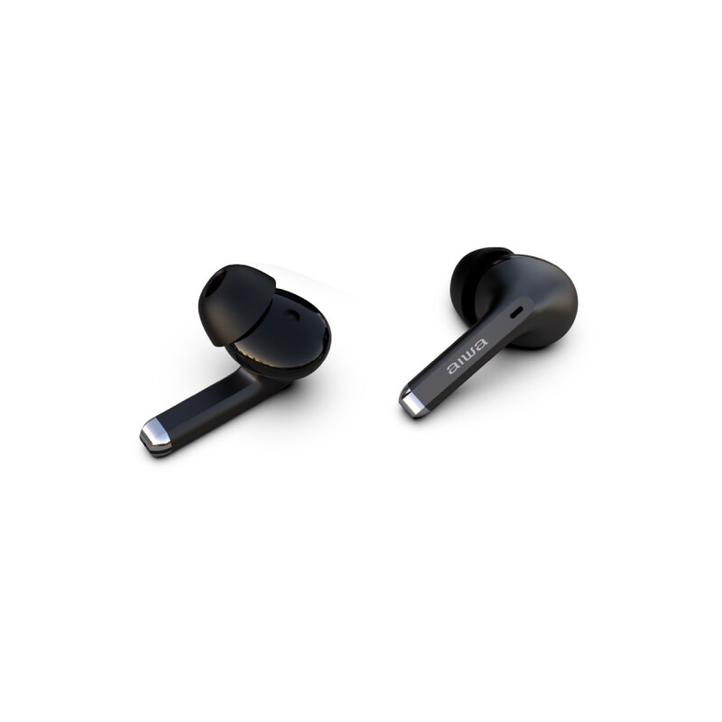 Auriculares Bluetooth AIWA Waterproof TWS con Micrófono y Cancelación de Ruido Negro