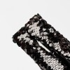 Cartera al hombro Poolside en paillette metalizado Negro