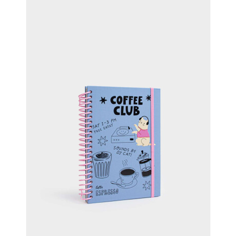 Cuaderno A5 Vynil Club Azul Celeste