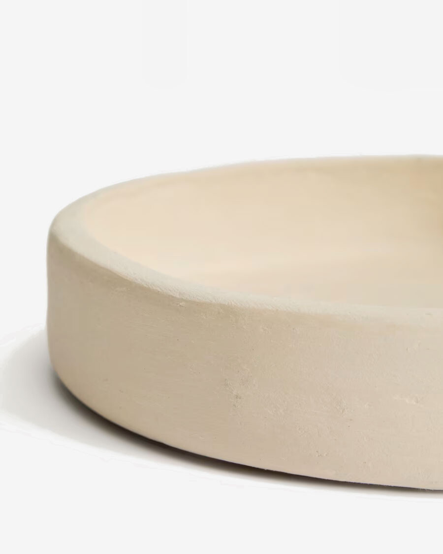 Centro de mesa Mireni de papel maché beige Ø 22,5 cm Centro de mesa Mireni de papel maché beige Ø 22,5 cm