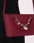 City Noche Cartera City Con Charms - Rojo Burdeaux