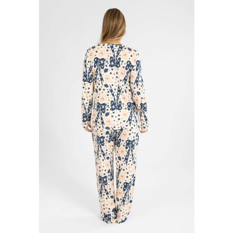 Pijama lips and bow needle Azul