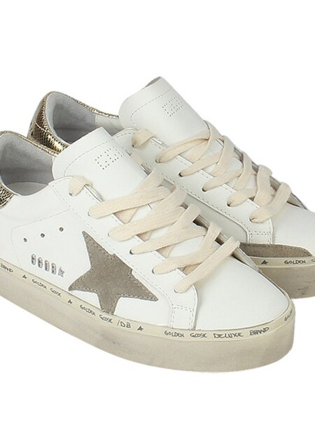 Golden Goose-Championes de cuero Hi Star Classic Blanco