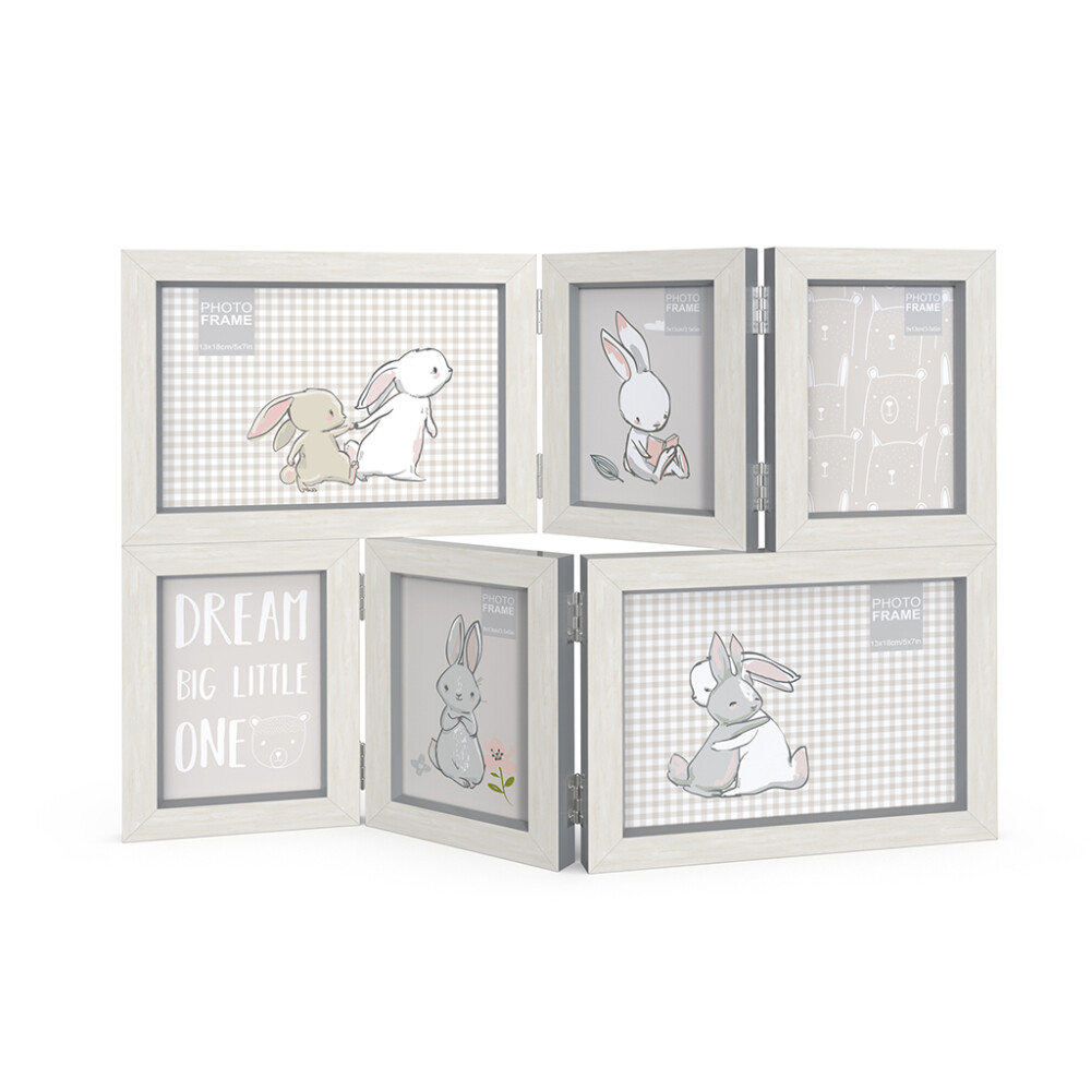 Portarretrato Múltiple Y Plegable Mdf 36x25Cm PORTARRETRATO MULTIPLE Y PLEGABLE MDF 36X25CM BCO