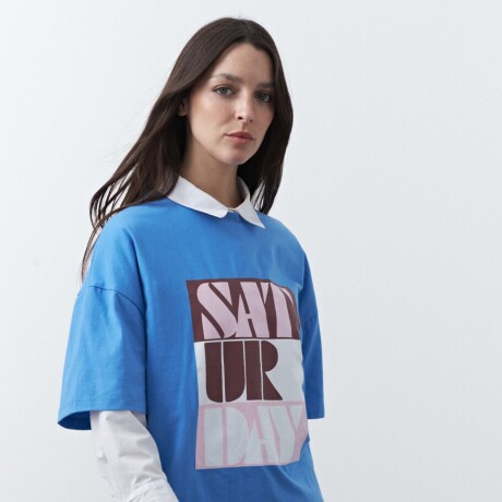 REMERA ERICA PRINTED Azul Regata