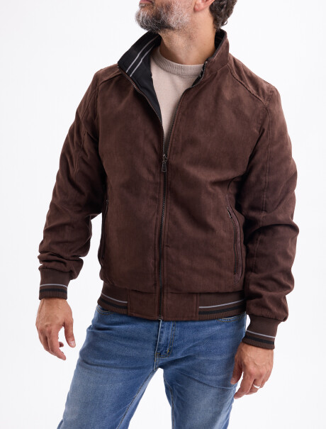 Campera reversible suede marron