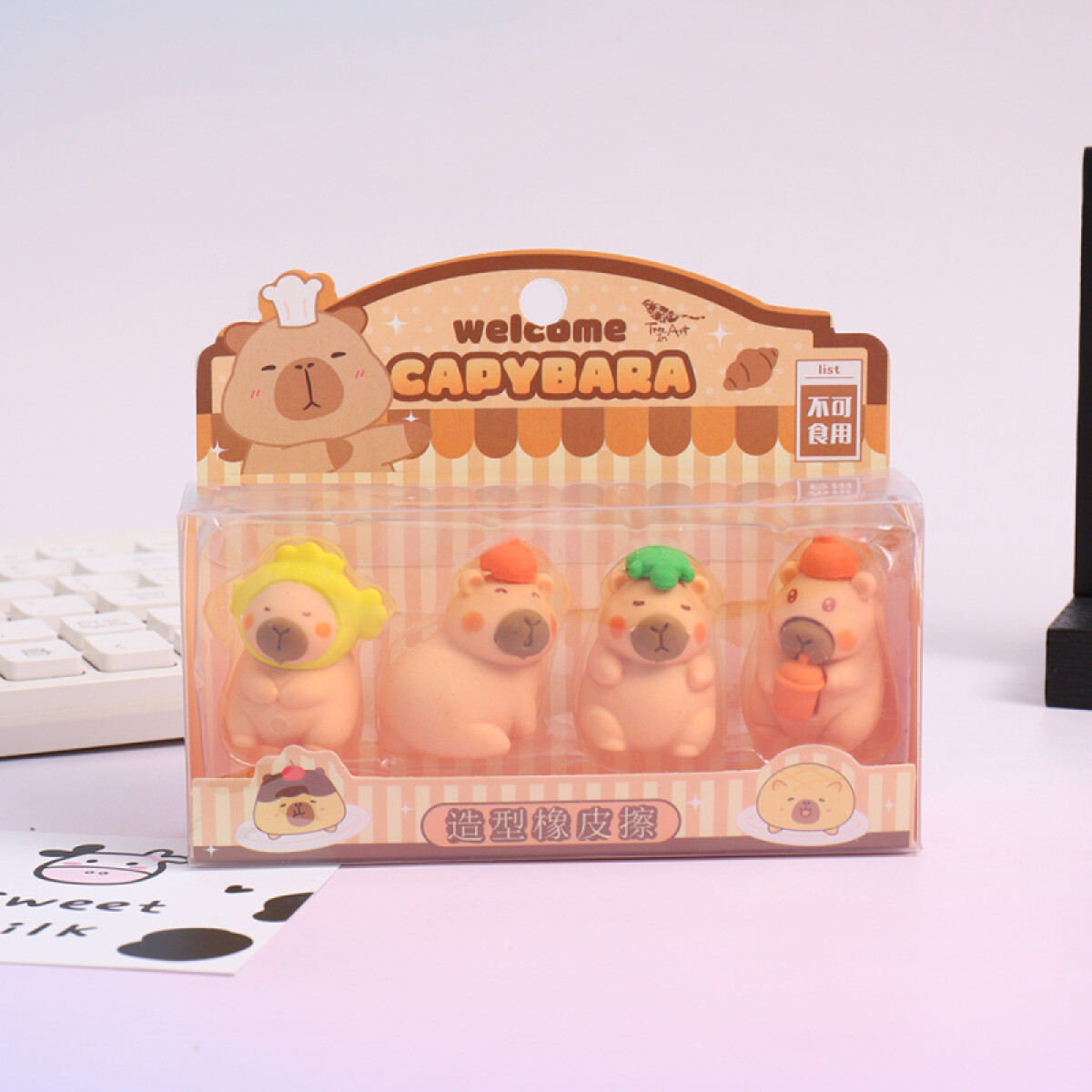 Goma De Borrar - Capibara - 4 Piezas 