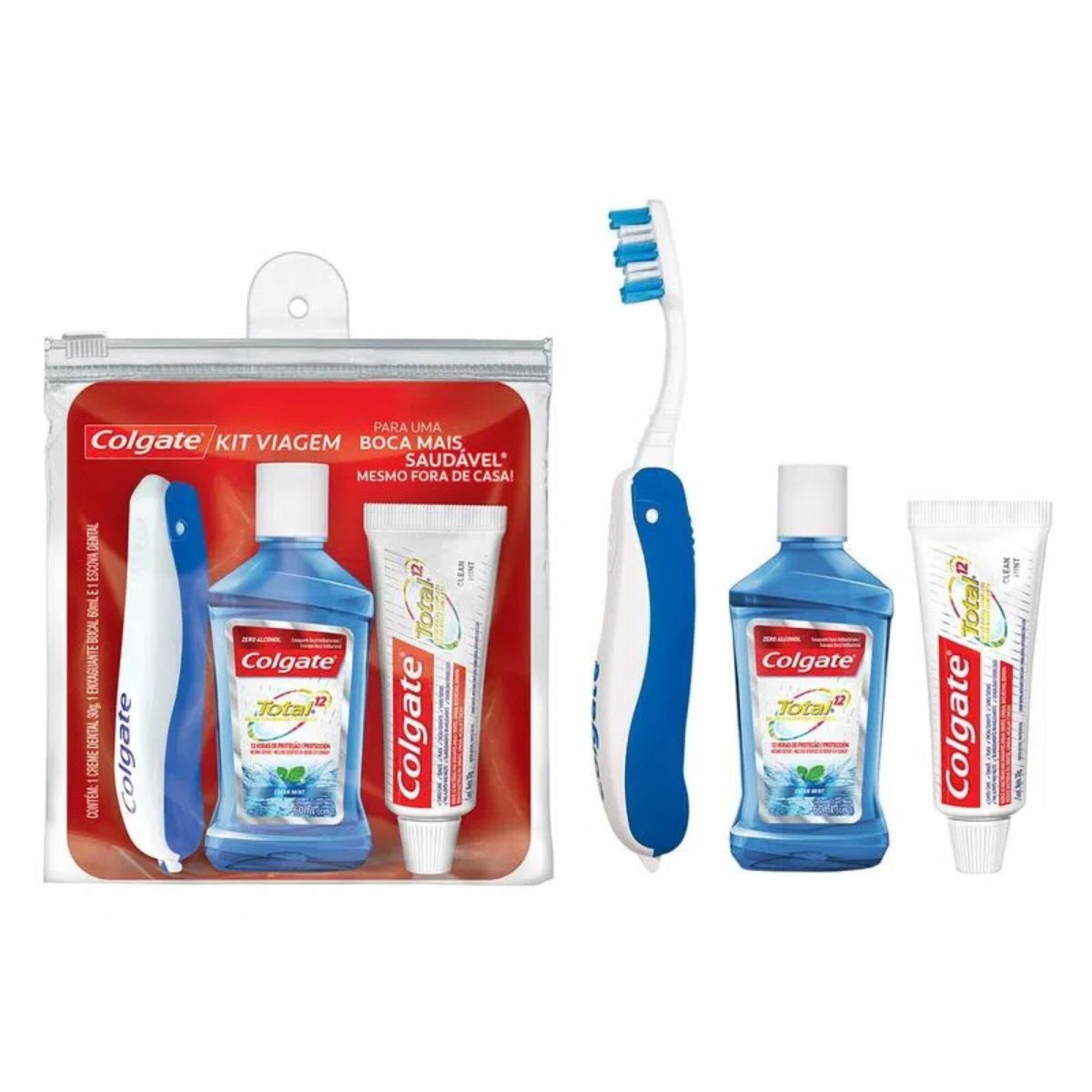 Kit de viaje con rastrillo crema corporal,pasta dental y cepillo promocional