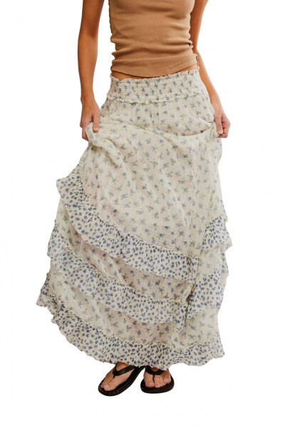 Pollera Brynn Maxi Marfil
