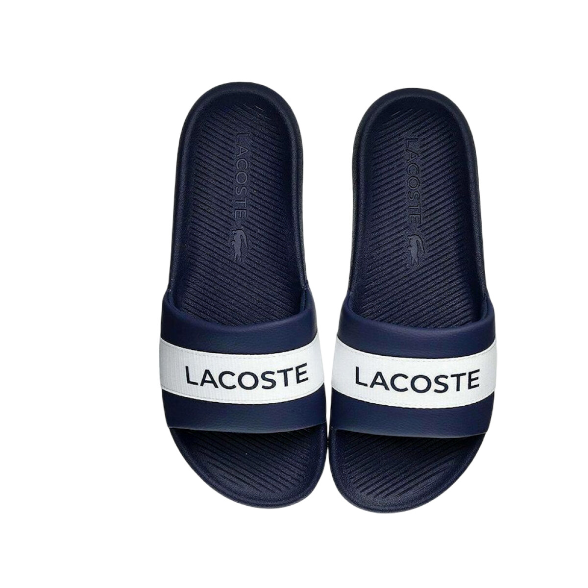 LACOSTE CROCO SLIDE - Gray 