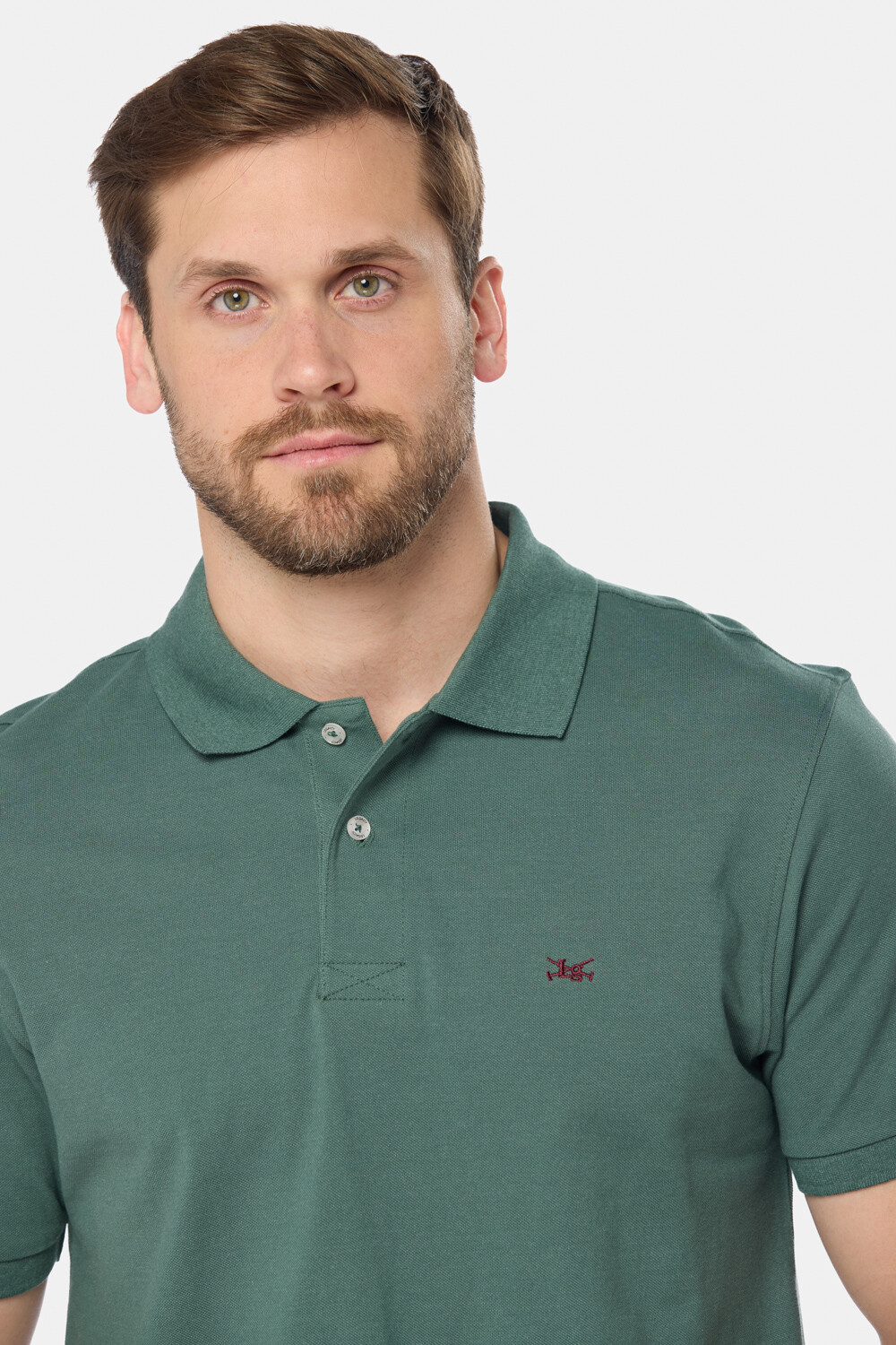REMERA POLO LISA PIQUÉ Verde Oscuro