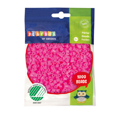 Cuentas para planchar 1.000 piezas Hama Beads Playbox Rosa