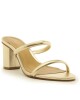 SANDALIA TACO MEDIO DORADA PLATEADO