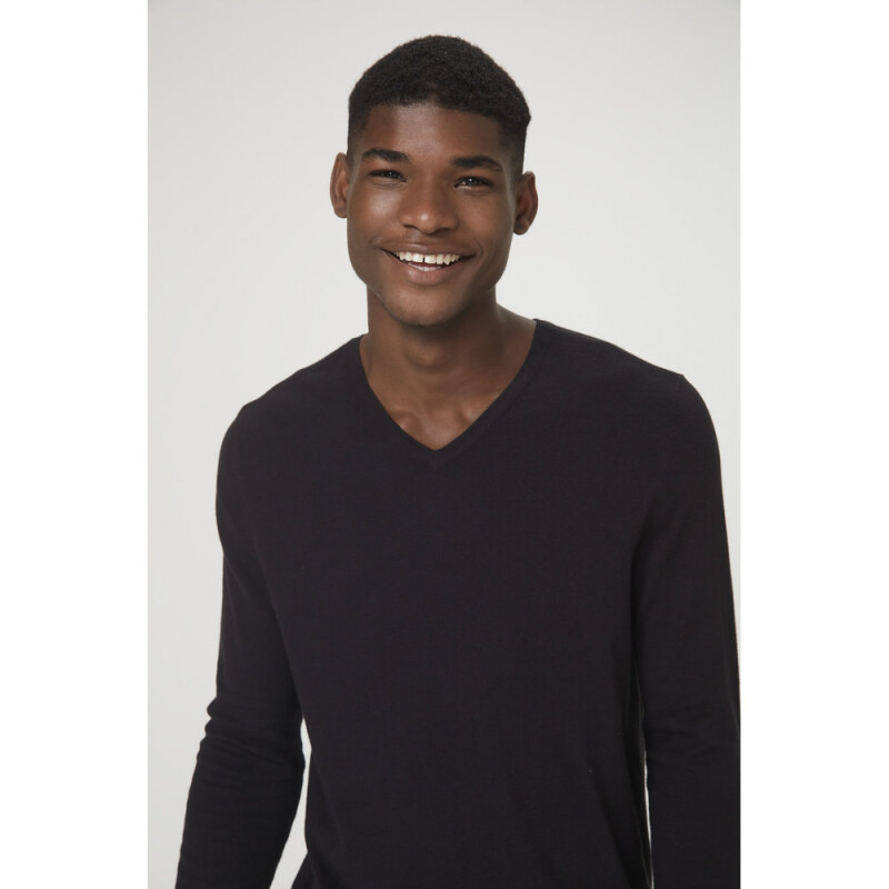 BLUSAO MASCULINO ADULTO (SWEATER) PRETO ESCURO