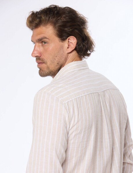 CAMISA DE LINO Beige
