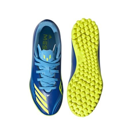 Championes adidas F50 Messi Club Césped artificial de niño Blue & Green