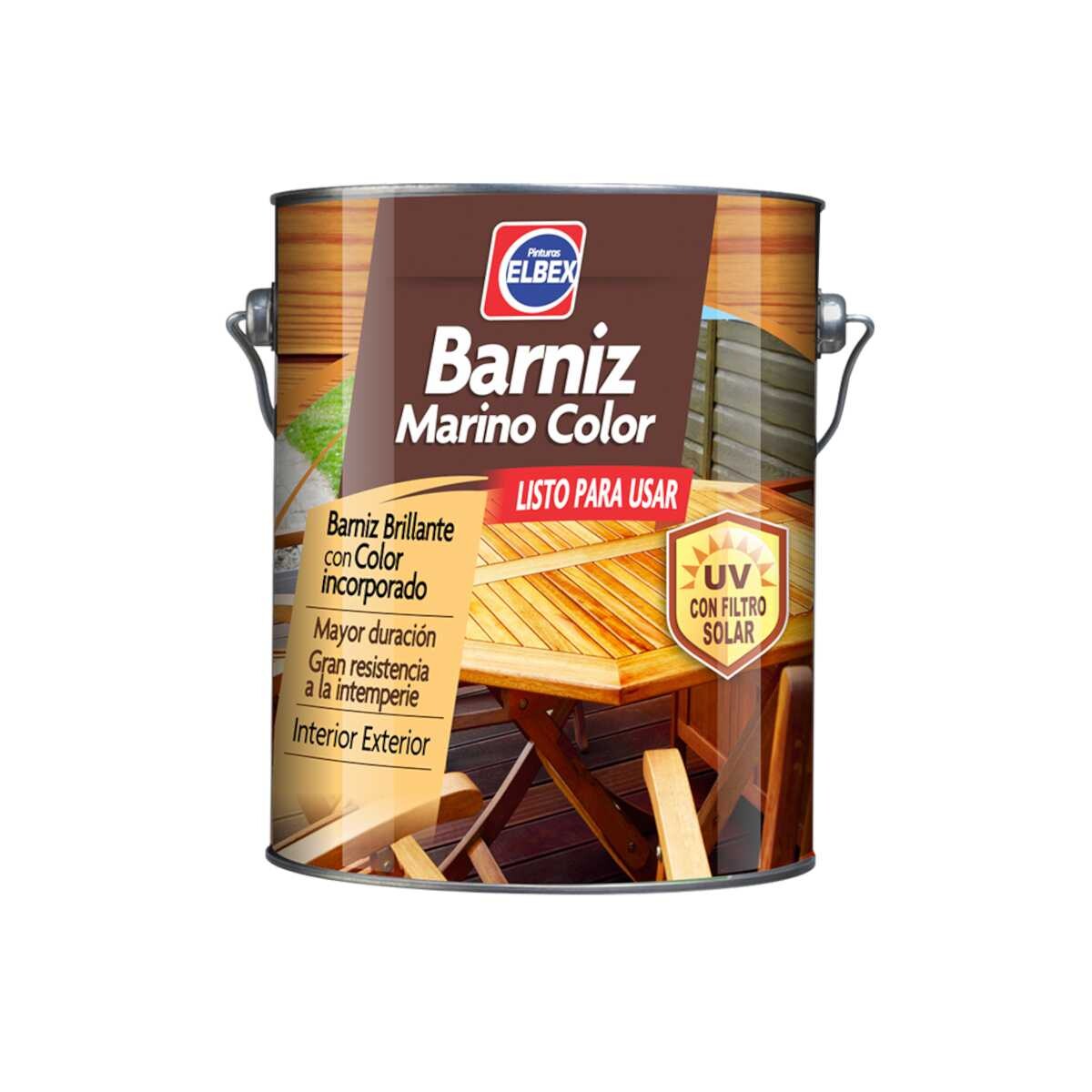 Barniz marino sintético - 1/4 lt Nogal - Elbex 