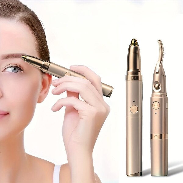 Rizador Arqueador Pestañas USB Electrico Recorta Cejas Variante Color Bronce