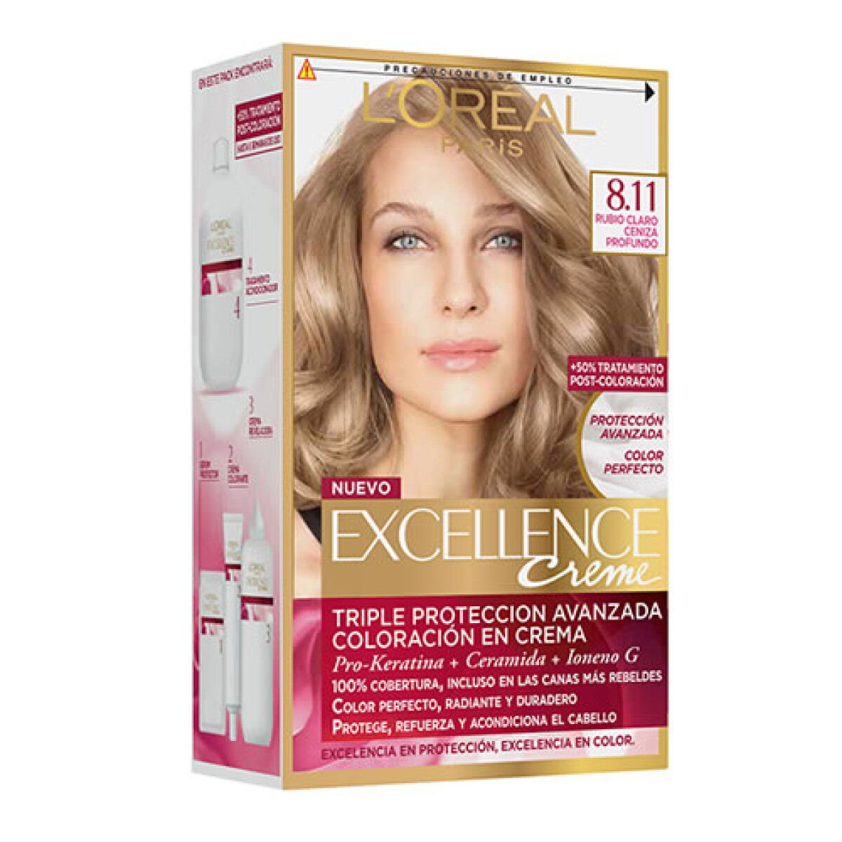 Tinta L’Oréal Excellence Rubio Cenizo Claro 8,11 50ml