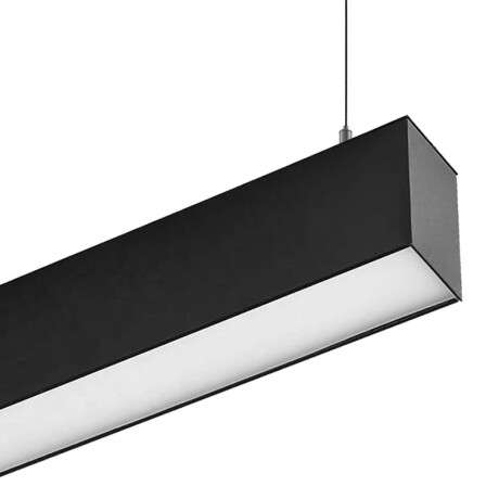 LUMINARIA LINEAL DE SUSPENDER O ADOSAR NEGRO 72W LED INTEGRADO Luminaria Lineal LED 72W Negro Luz Neutra 240 cm