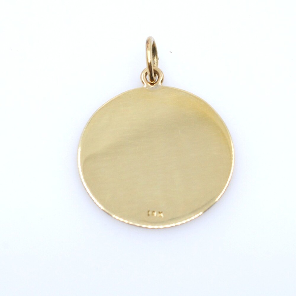 Medalla en oro 18k amarillo. Díametro 20mm Medalla en oro 18k amarillo. Díametro 20mm