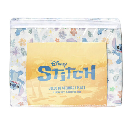 Juego de sábanas Stitch 1 Plaza 130 Hilos