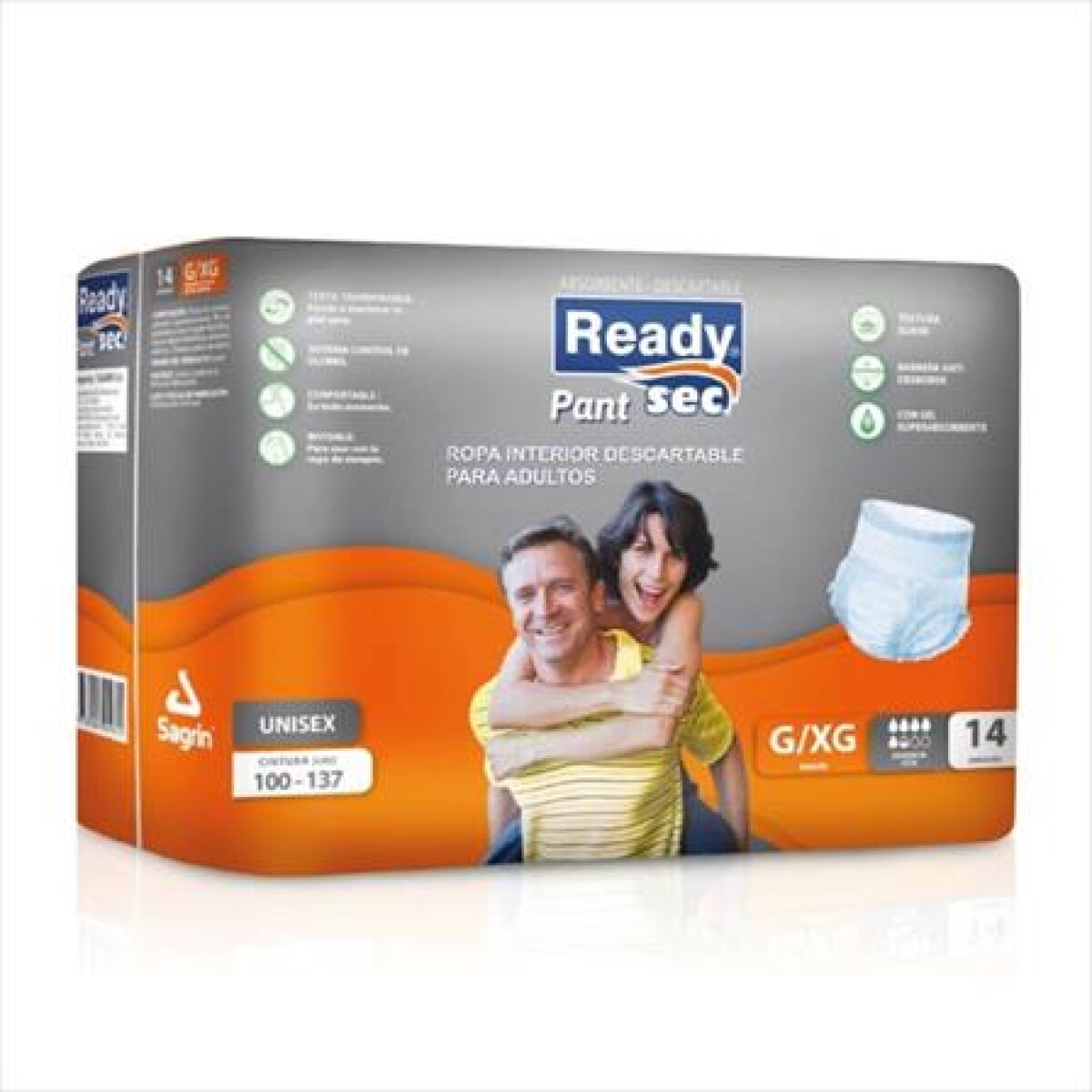 PAÃÂAL ADULTO READY SEC PANT G / XG 14PCS UNISEX (CINT 100-137) 