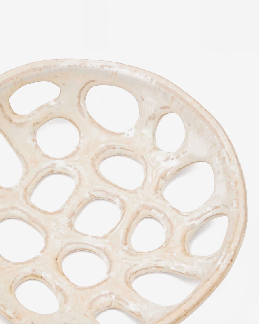 Frutero pequeño de cerámica beige Zunel Frutero pequeño de cerámica beige Zunel