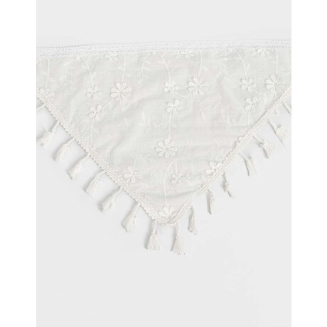 Vincha Con Borlas Blanco Crudo