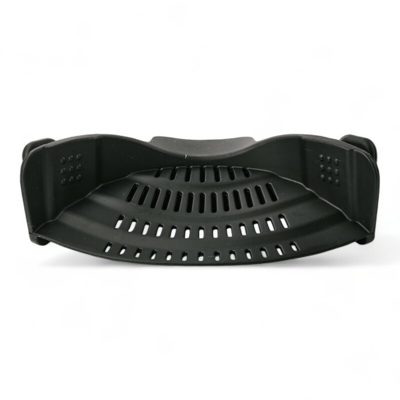 Colador De Silicona Con Clips Para Todo Tamaño De Olla Negro