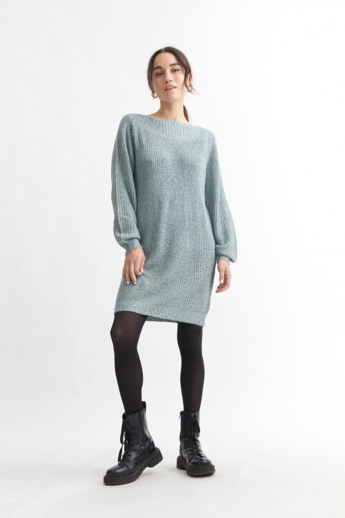 Vestido m/l tejido VERDE MENTA