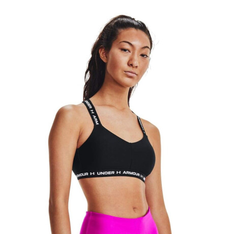 Top de Mujer Under Armour Crossback Low Negro - Blanco