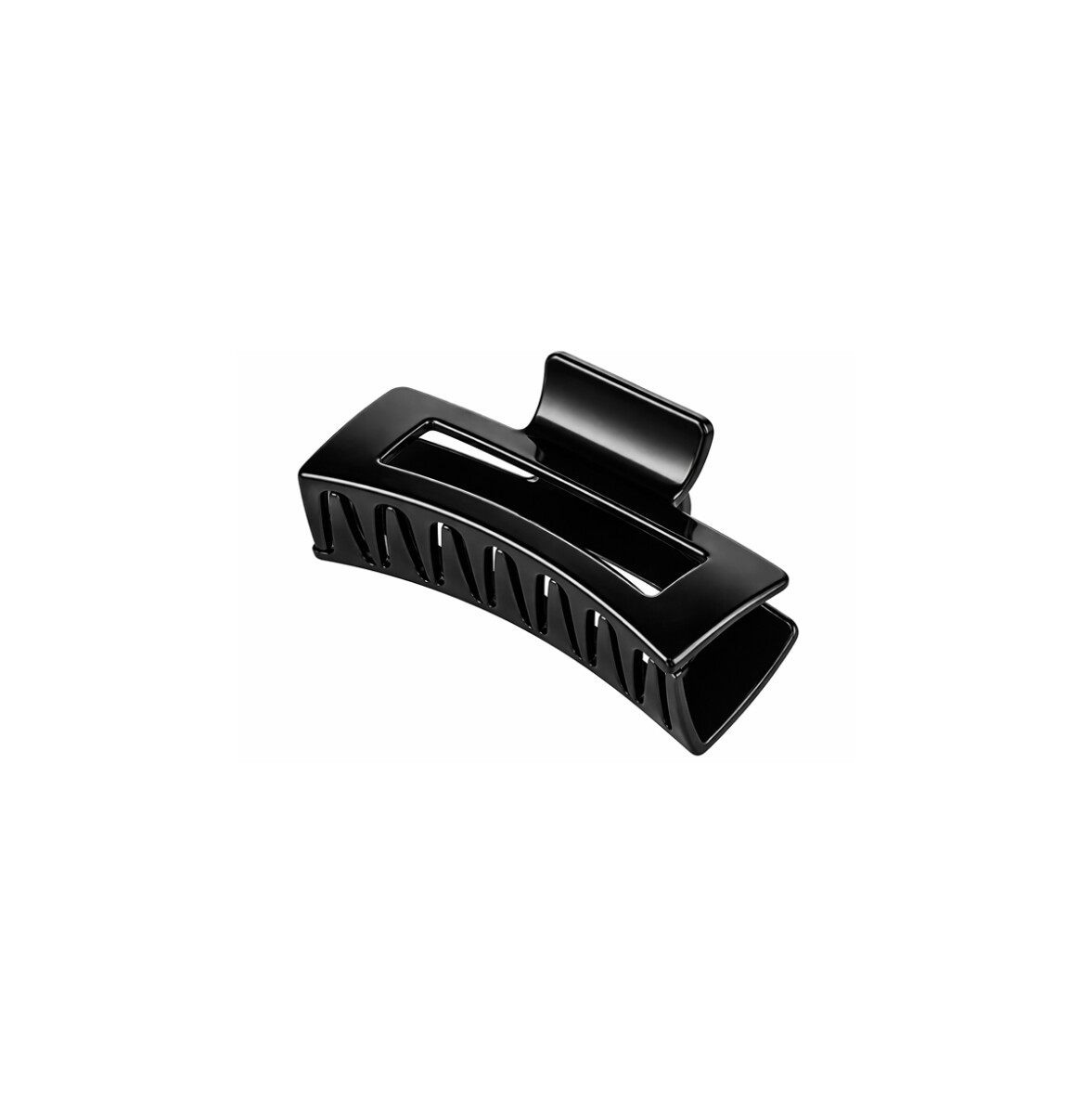 Broche pinza de pelo de silicona flexible - Negro 