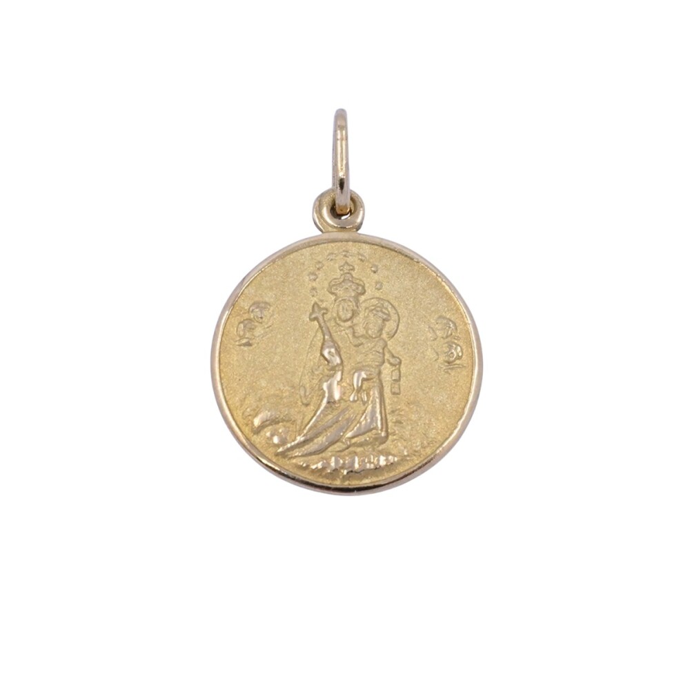 Medalla oro 18k escapulario. Medalla oro 18k escapulario.