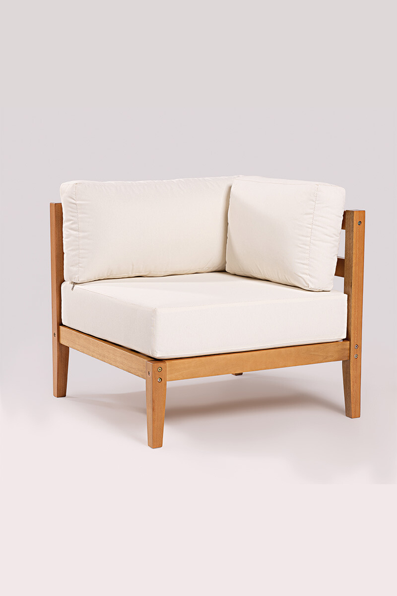 CANNES ESQUINA ESQUINA CANNES RIPADA ACQUABLOCK CRUDO 74x74x66CM JATOBA