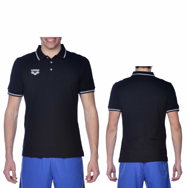 Remera Deportiva Unisex Arena Team Line Short Sleeve Polo Negro