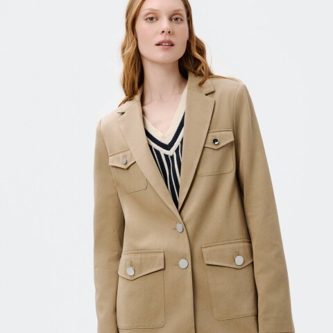 BLAZER FEM CAQUI