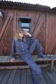Jean con lentejuelas Azul