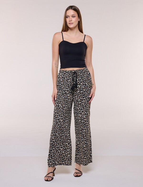 Pantalón Pull On Con Cordón MULTI/BEIGE