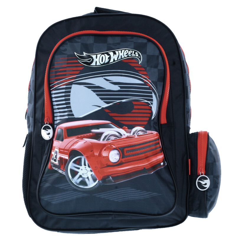 Mochila Hot Wheels 03 Negro - Rojo