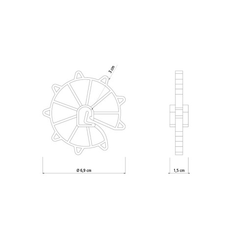 Separadores rueda 30mm p/ varilla hormigón 100un -TRAMONTINA TN1565
