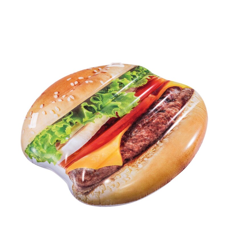 INTEX ESTERA FLOTANTE HAMBURGUESA IMPRESIÓN REALISTICA 145CM X 142 CMS Intex Estera Flotante Hamburguesa Impresión Realistica 145cm X 142 Cms