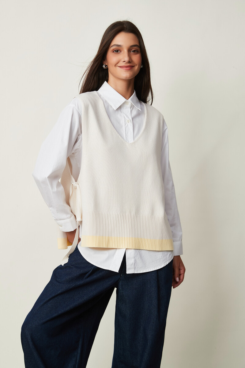 CHALECO QYRA - BEIGE CLARO 